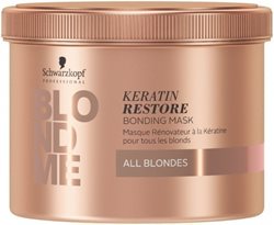 SCHWARZKOPF שוורצקופף BLONDME מסכת קרטין בלונד מי לשיער בלונד 500 מל