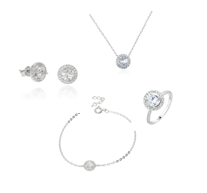 מארז סוליטר 925 וטבעת בל מוסונייט