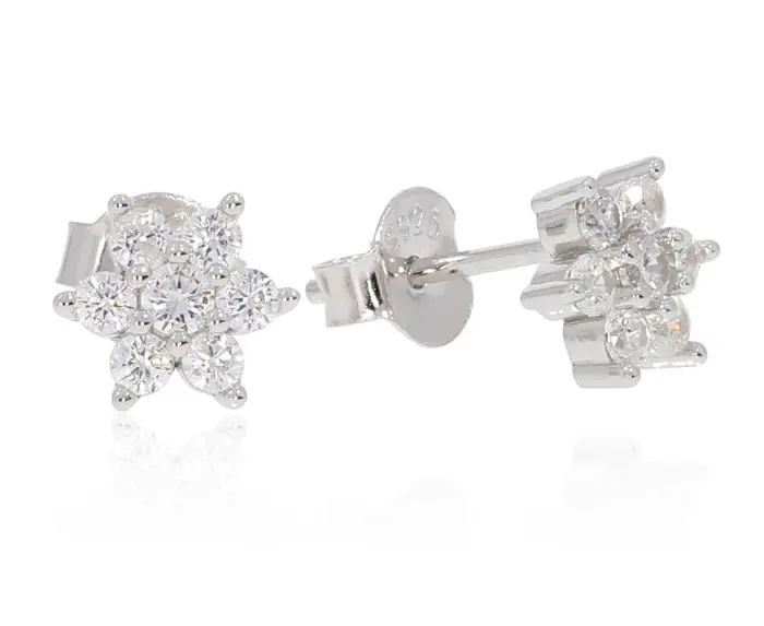 זוג עגילי כוכב כסף 925