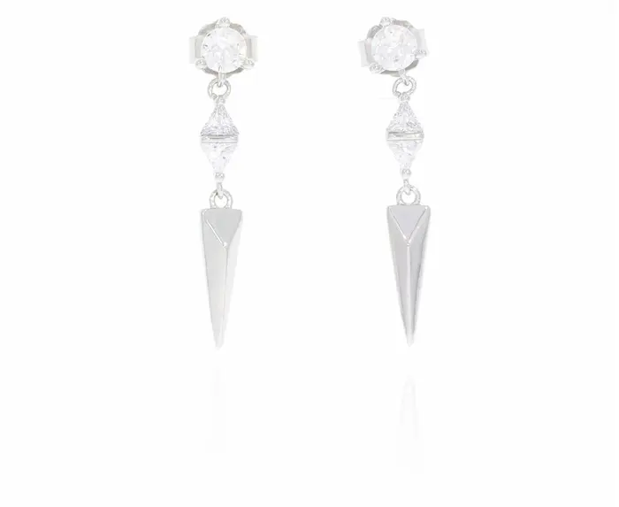 זוג עגילי כסף 925 טיפה נופלת