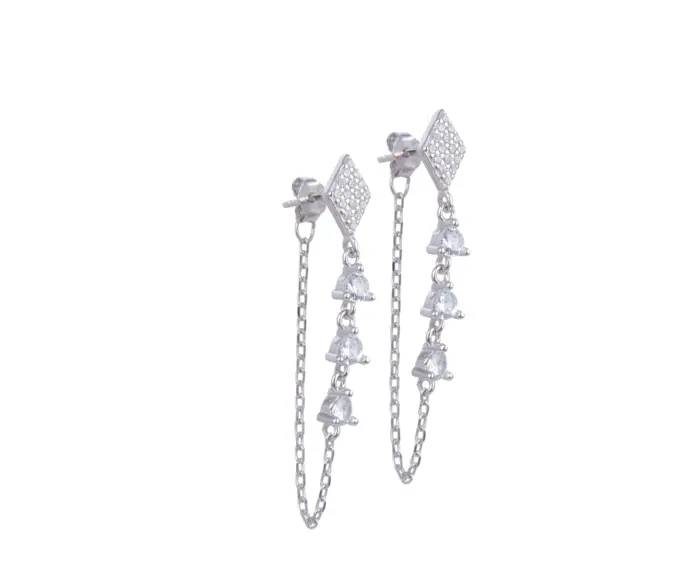 עגיל כסף משולש