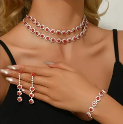 סט אדום פרח 02