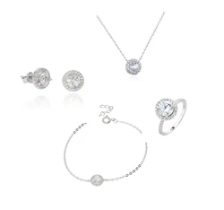 מארז סוליטר 925 וטבעת בל מוסונייט