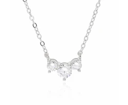 שרשרת 3 אבנים כסף 925