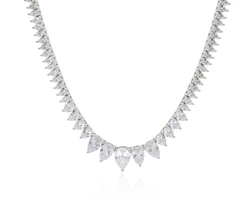 שרשרת טניס טיפות כסף 925 (40CM)