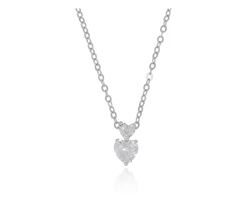 שרשרת כסף 2 לבבות 5