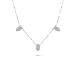 שרשרת כסף 3 אלמנטים משובצים עין