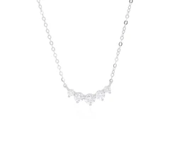 שרשרת כסף 925 5 אבנים