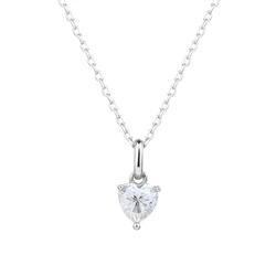 שרשרת מוסונייט 0.5 קראט לב