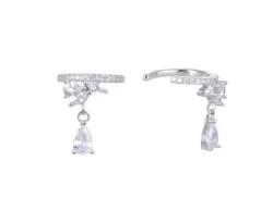 הליקס כסף פרח וטיפה נופלת בל