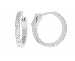 זוג עגילי חישוק כסף 925 בל