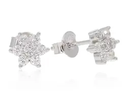 זוג עגילי כוכב כסף 925