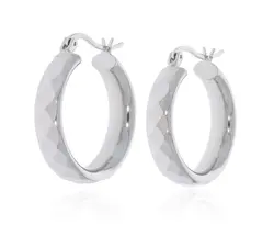 זוג עגילי כסף 925 חצי ירח