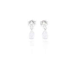 זוג עגילי כסף 925 טיפה 11.