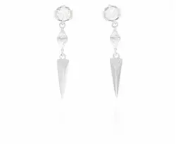 זוג עגילי כסף 925 טיפה נופלת