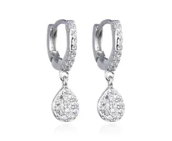 עגיל חישוק טיפה נופל