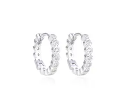 עגיל חישוק עם אבנים