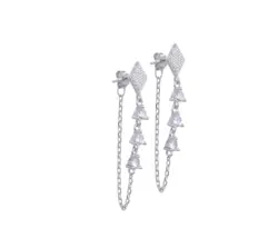 עגיל כסף משולש