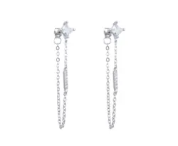 עגיל כסף נופל