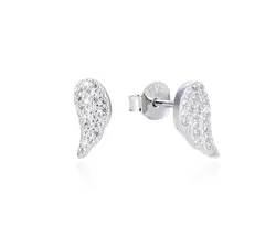 עגיל משובץ כנפיים 925