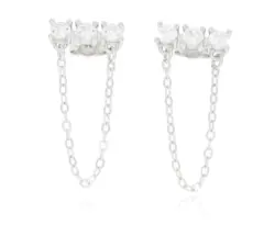 עגילי כסף 925 שרשרת