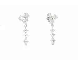 עגילי כסף 925 פרח נופל