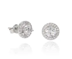 עגילי כסף סוליטר 925