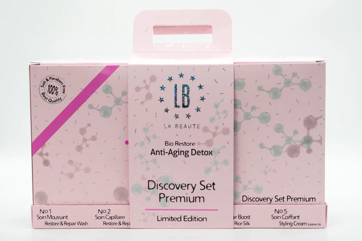 מארז הסדרה הורודה BIO RESTORE הכולל 5 מוצרים לה בוטה