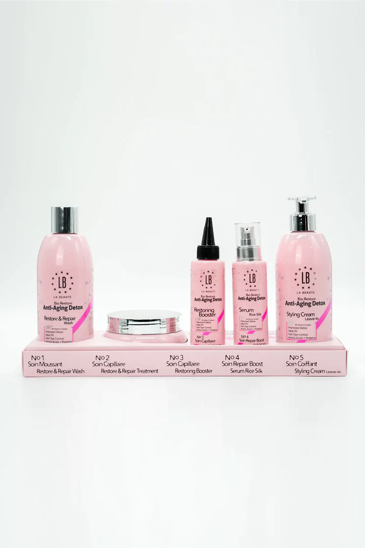 מארז הסדרה הורודה BIO RESTORE הכולל 5 מוצרים לה בוטה