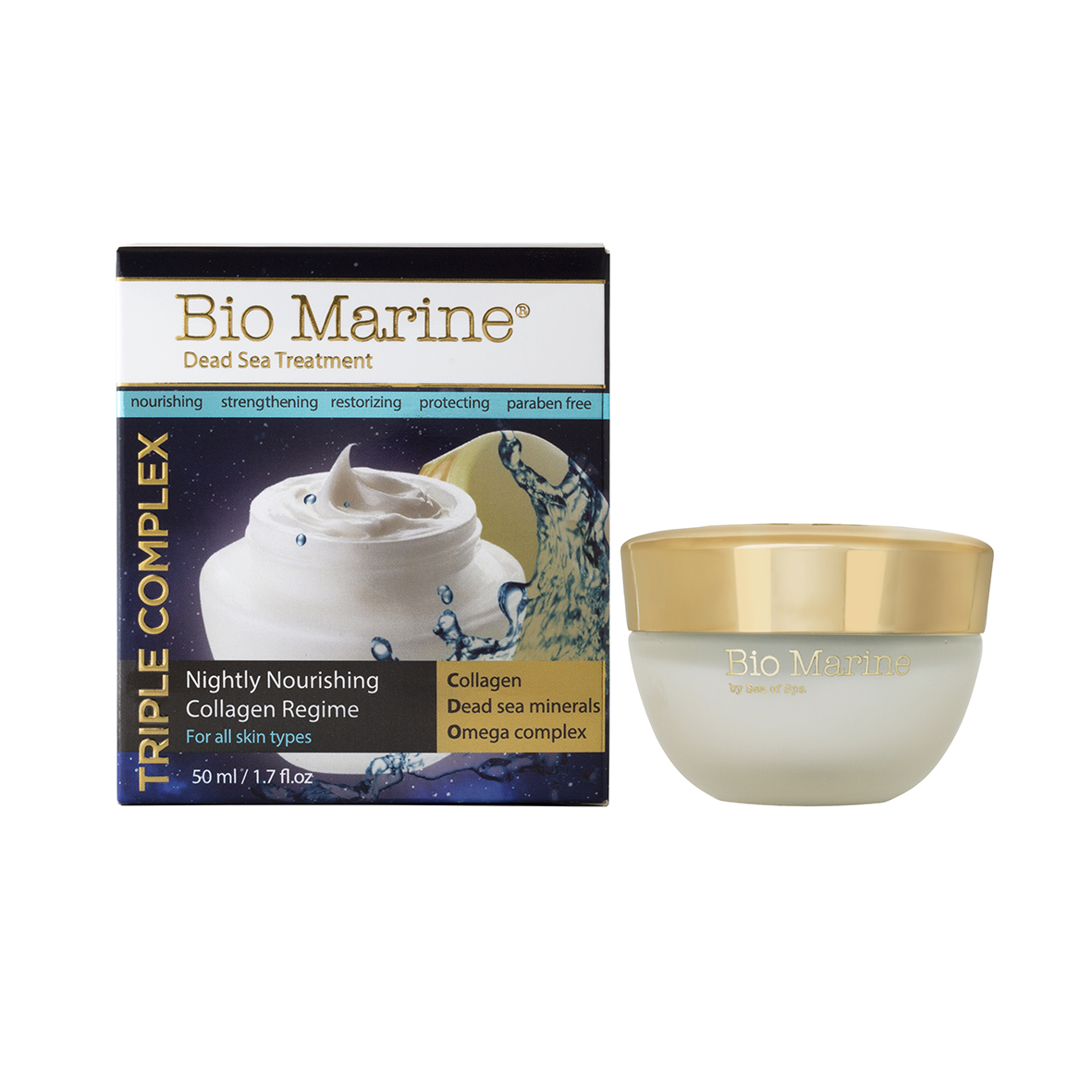 Bio Marine  קרם הזנה ללילה עם קולגן  50 מ”ל