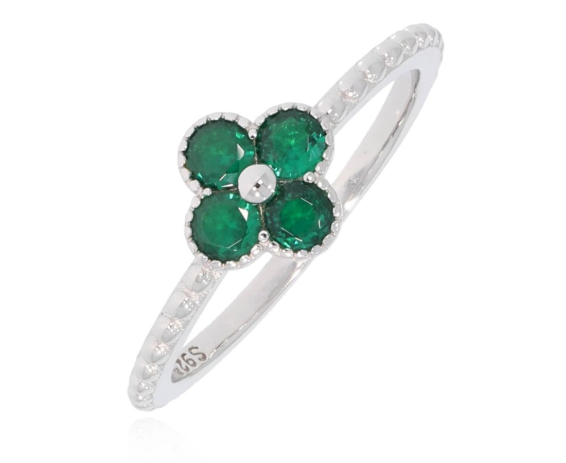 טבעת כסף 925 פרח