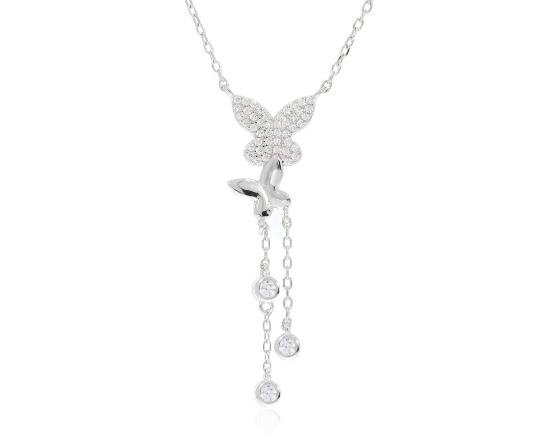 שרשרת כסף פרפרים