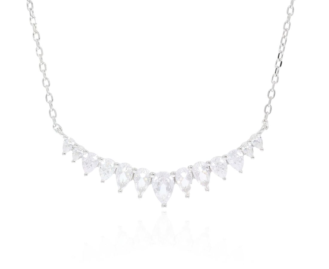 שרשרת כסף שורת טיפות