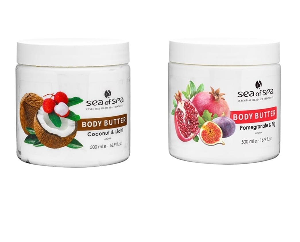 מארז 4  חמאות גוף ביו רימון ותאנה וליצי קוקוס