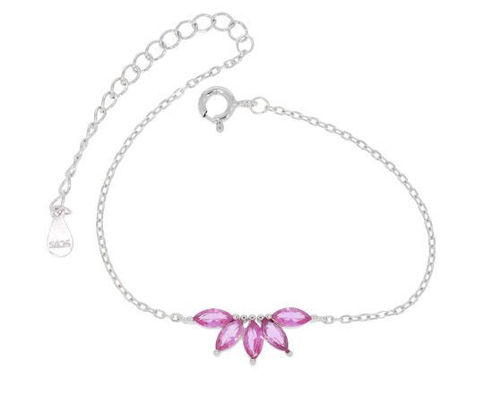 צמיד כסף חצי פרח 925