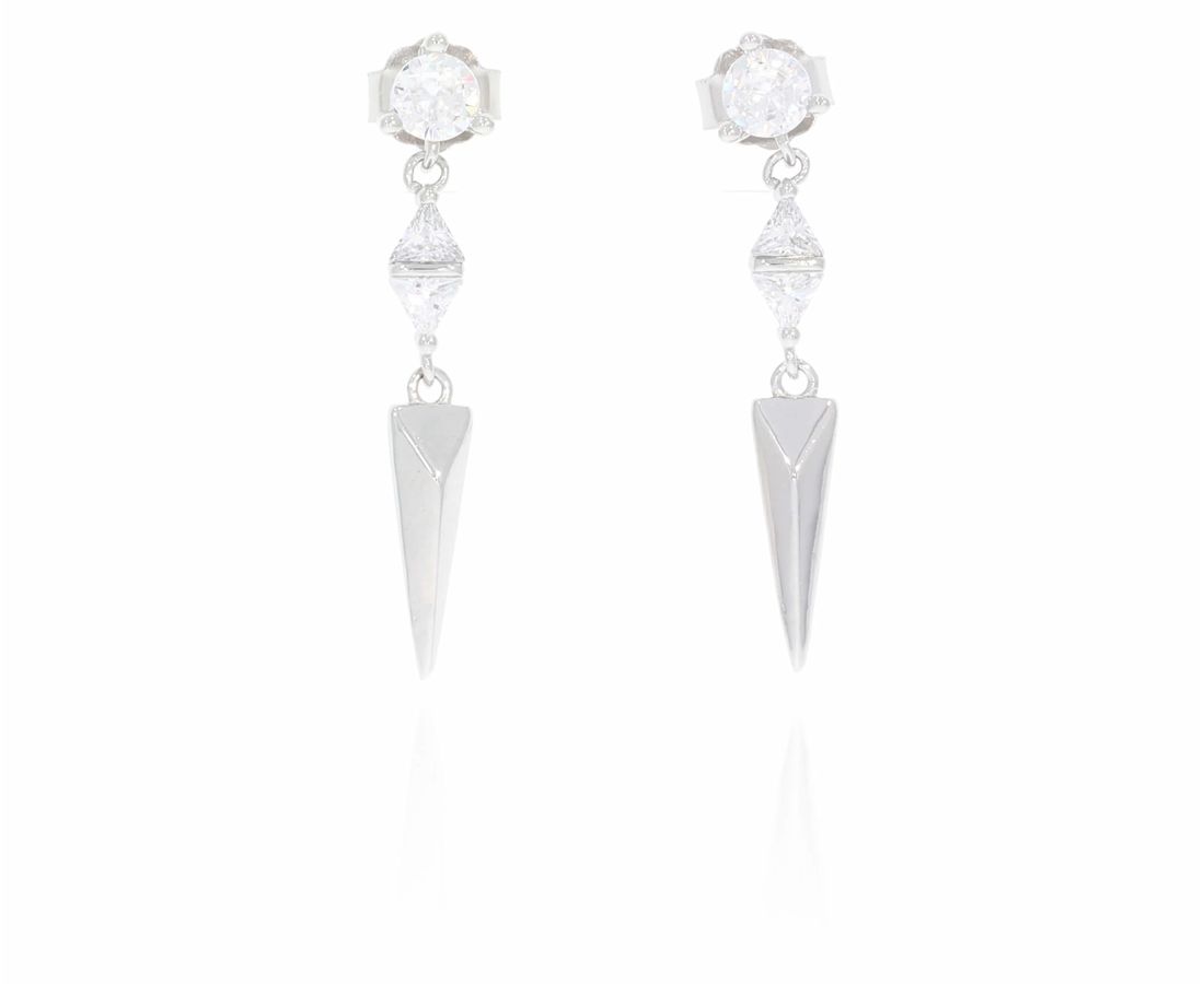 זוג עגילי כסף 925 טיפה נופלת