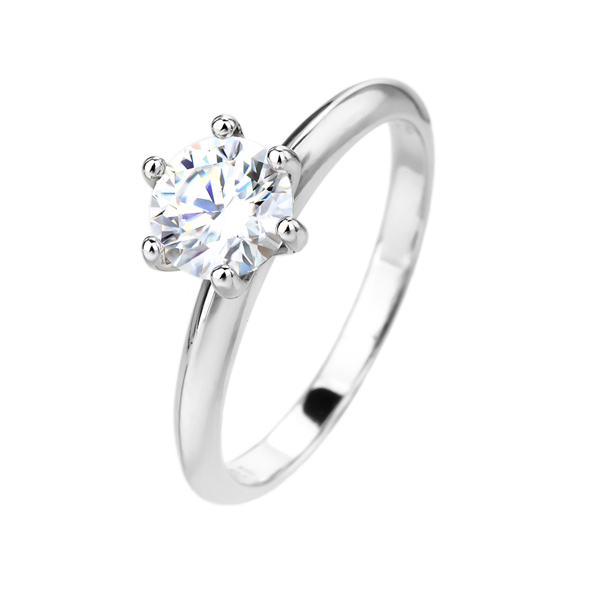 טבעת מוסונייט 1 קראט עיגול