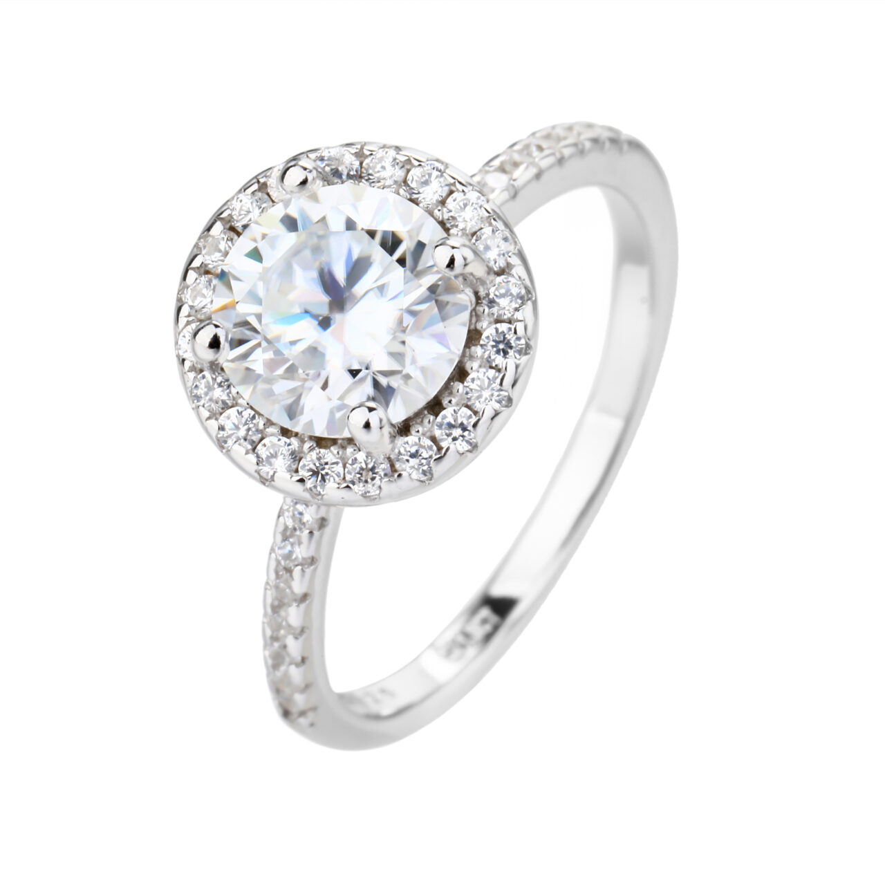 טבעת מוסונייט סוליטר גבוהה 0.5 קראט