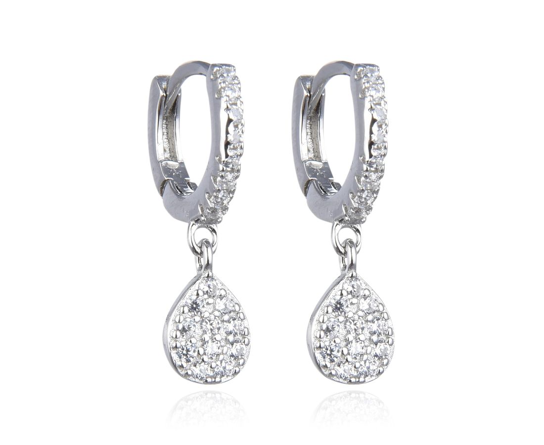 עגיל חישוק טיפה נופל