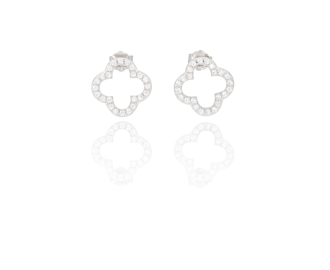 עגיל כסף פרח 925