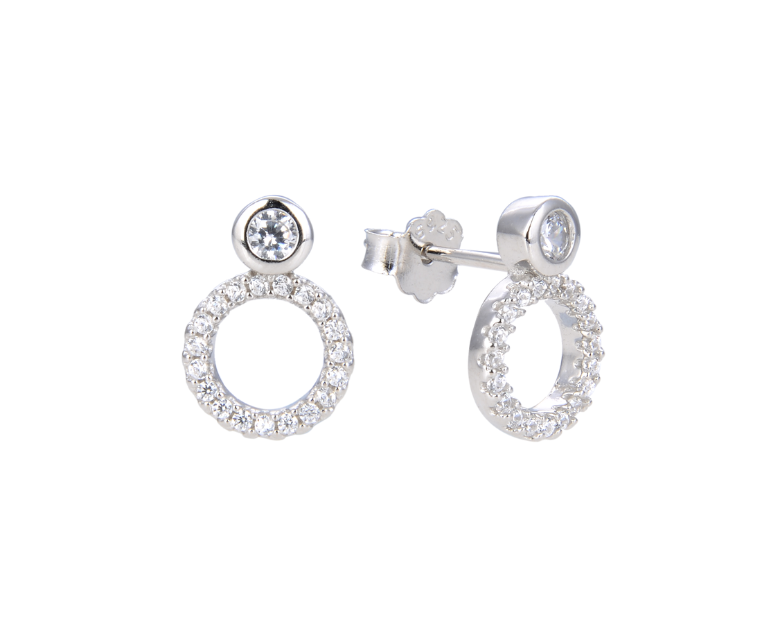 עגיל מעגל החיים עם אבן למעלה