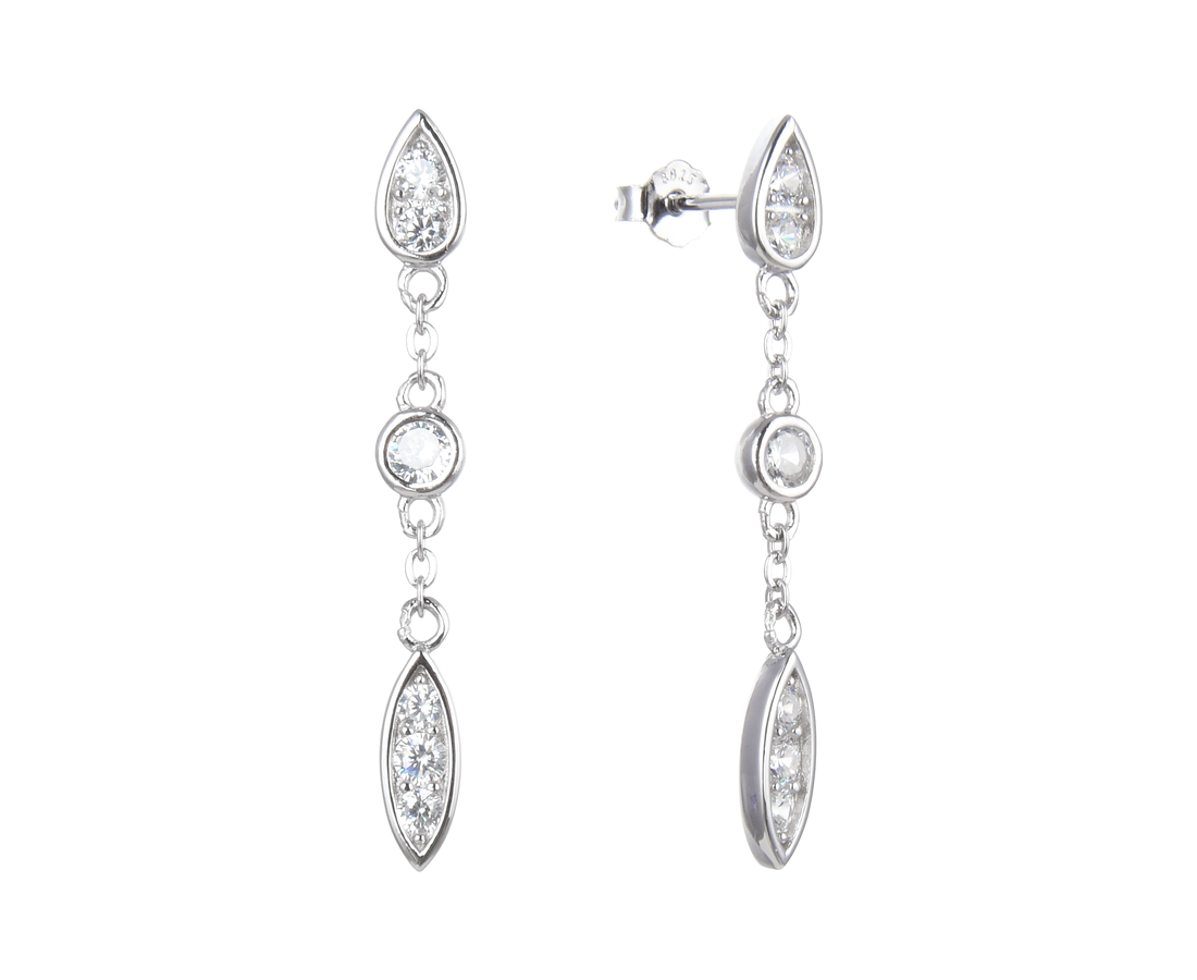 עגיל נופל משובץ