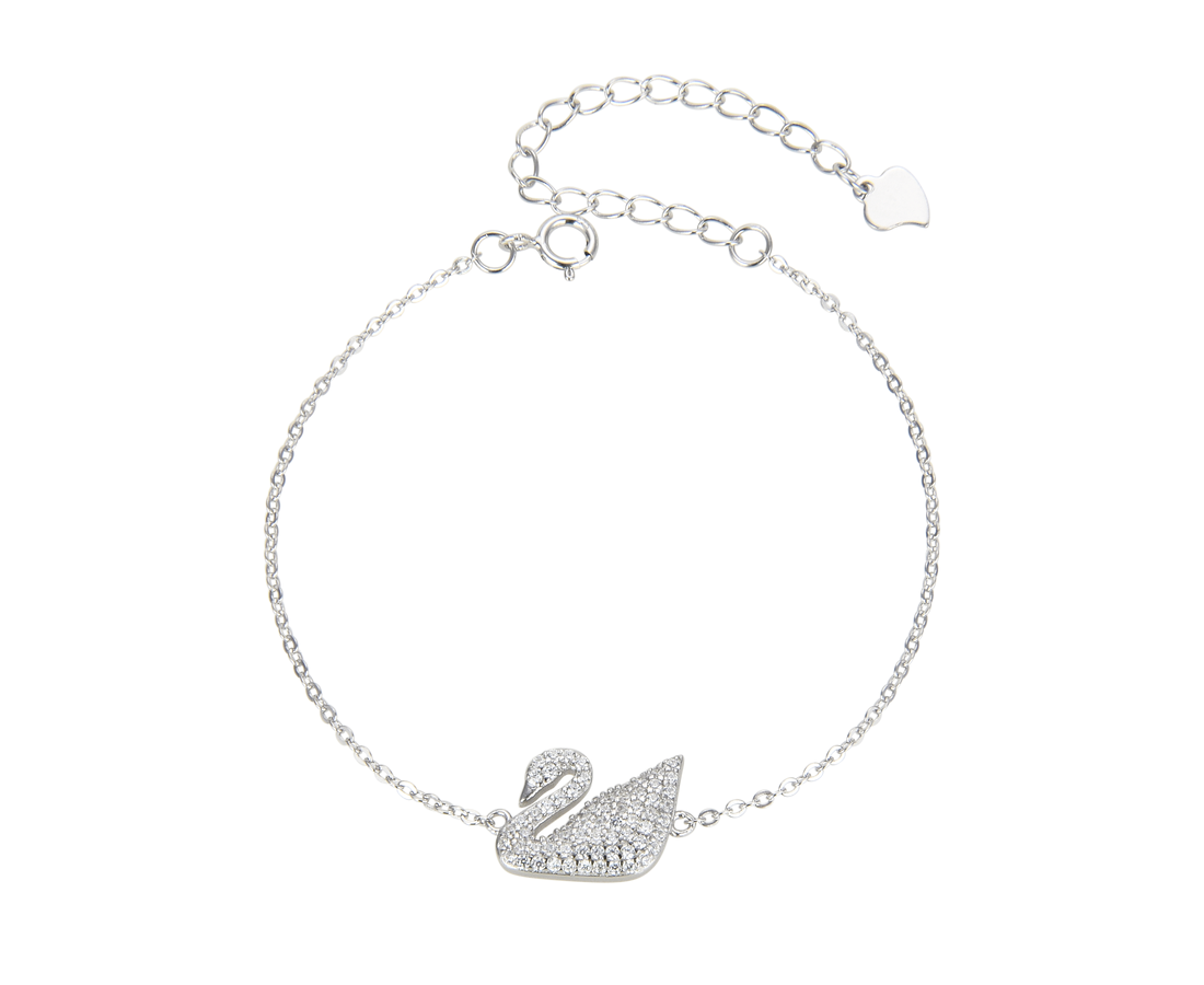 צמיד ברבור משובץ 925