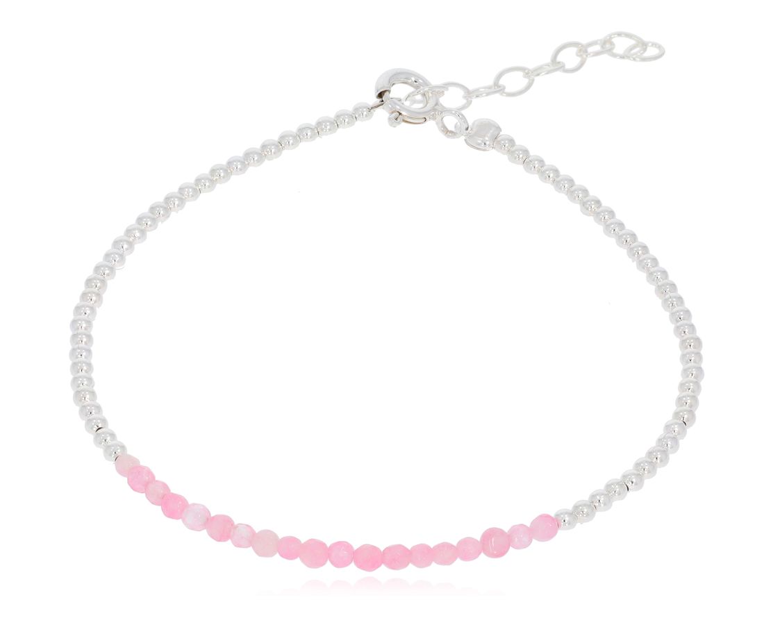 צמיד חרוזים + כסף 925 דגם בל