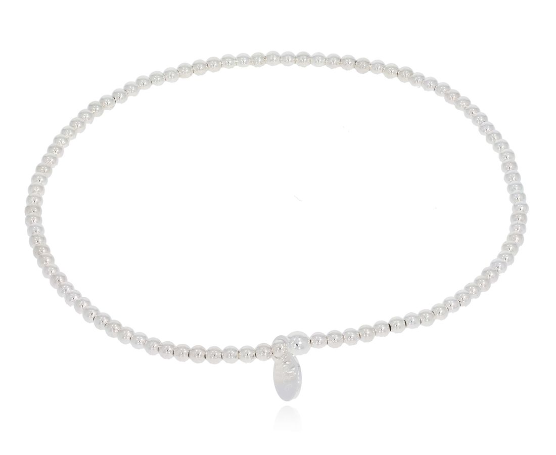 צמיד חרוזים + כסף 925 דגם בל