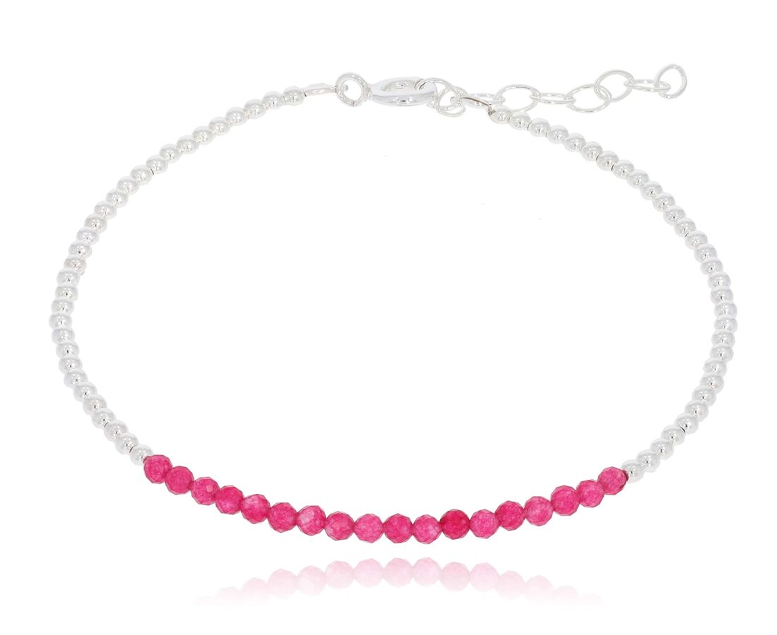 צמיד חרוזים + כסף 925 דגם בל