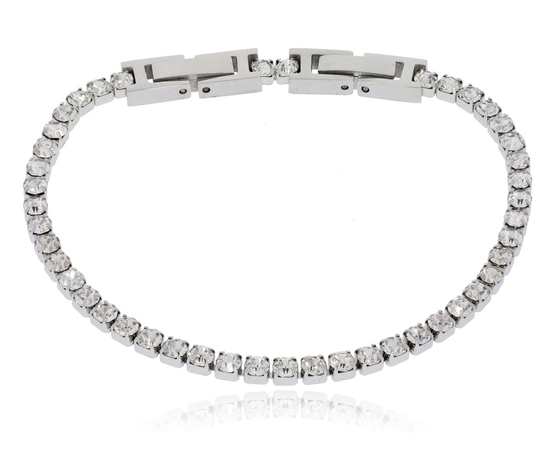 צמיד טניס סטיל משובץ 3mm