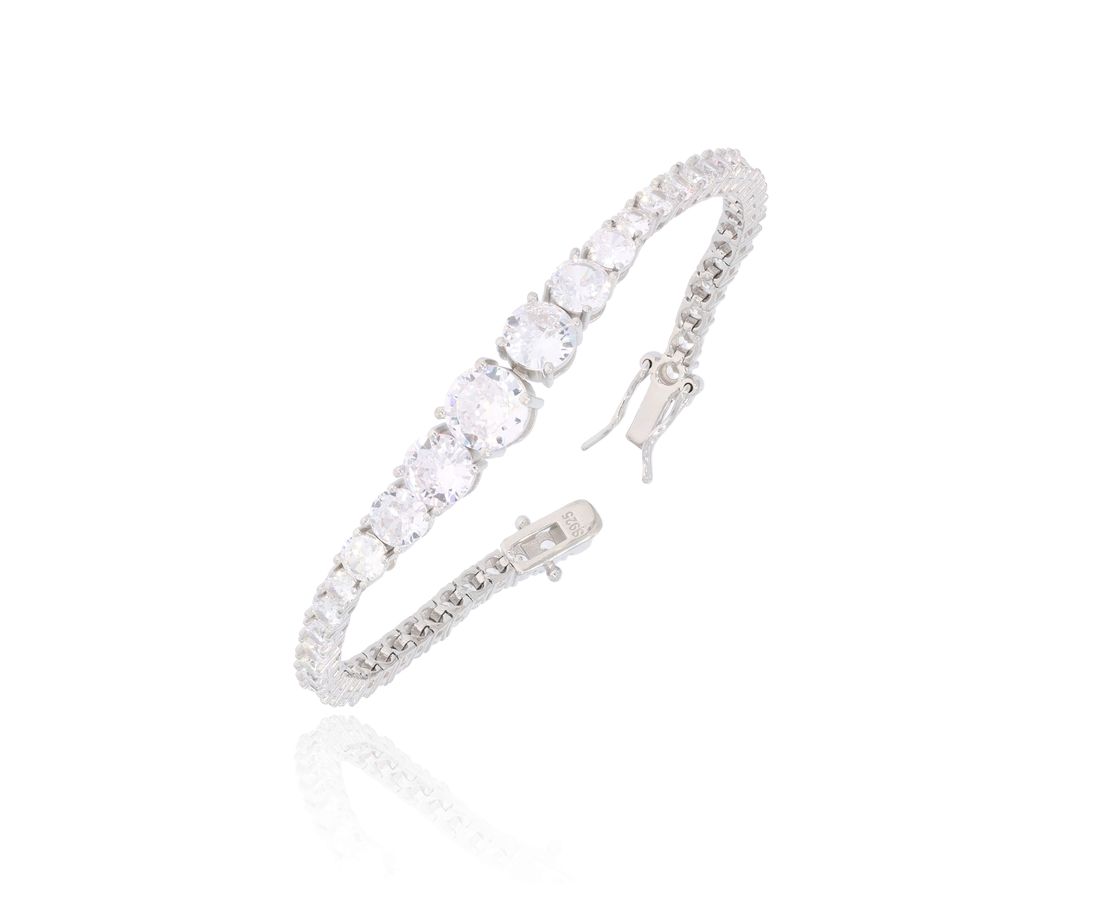 צמיד טניס עיגולים כסף 925