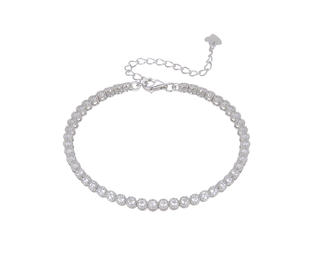 צמיד כסף 925 עיגולים