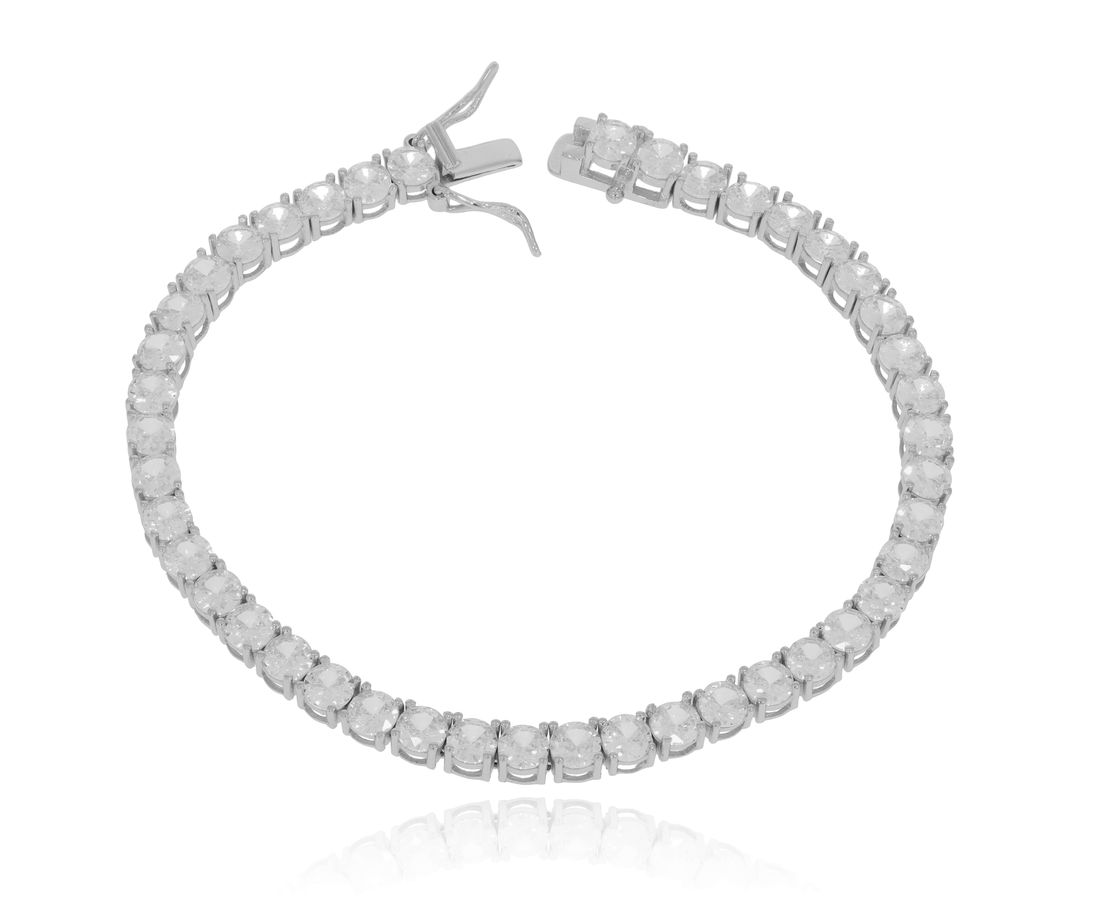 צמיד כסף טניס 4mm